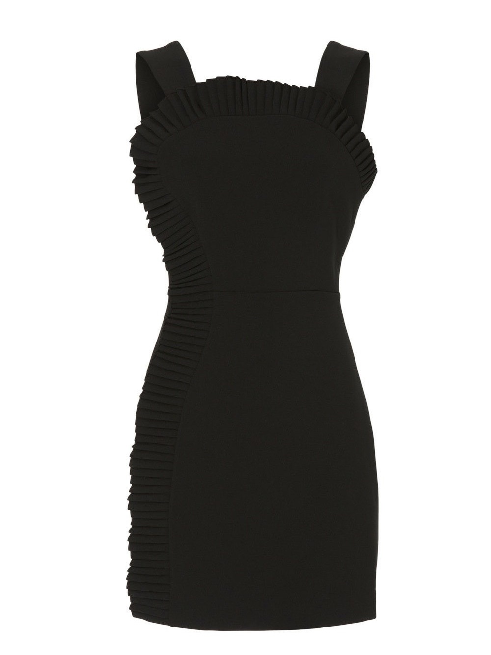 The Kooples Black Ruffle Mini Dress 2 US Size Medium Edgy Chic Party Cocktail - Picture 5 of 12